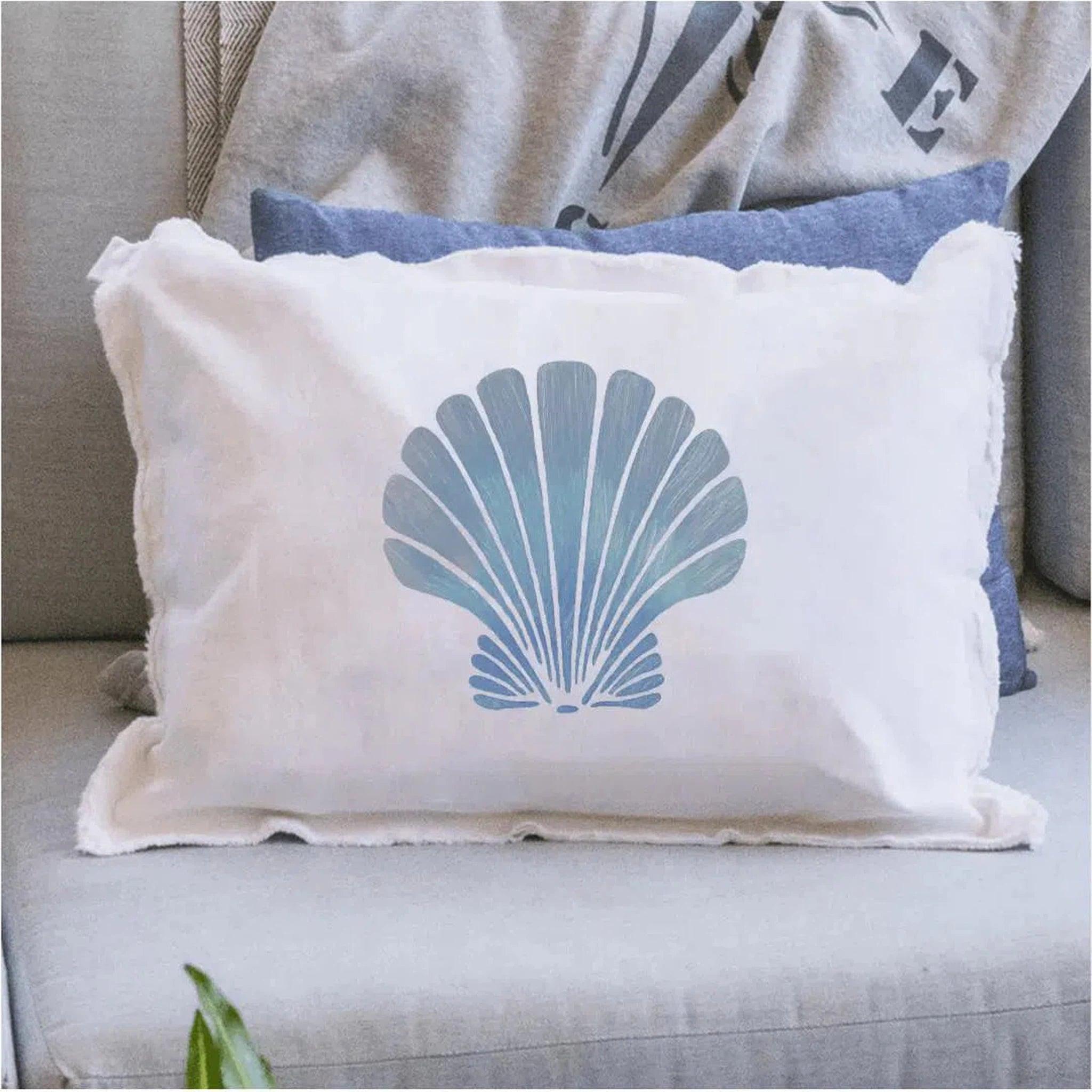 Brush Stroke Shell Lumbar Pillow