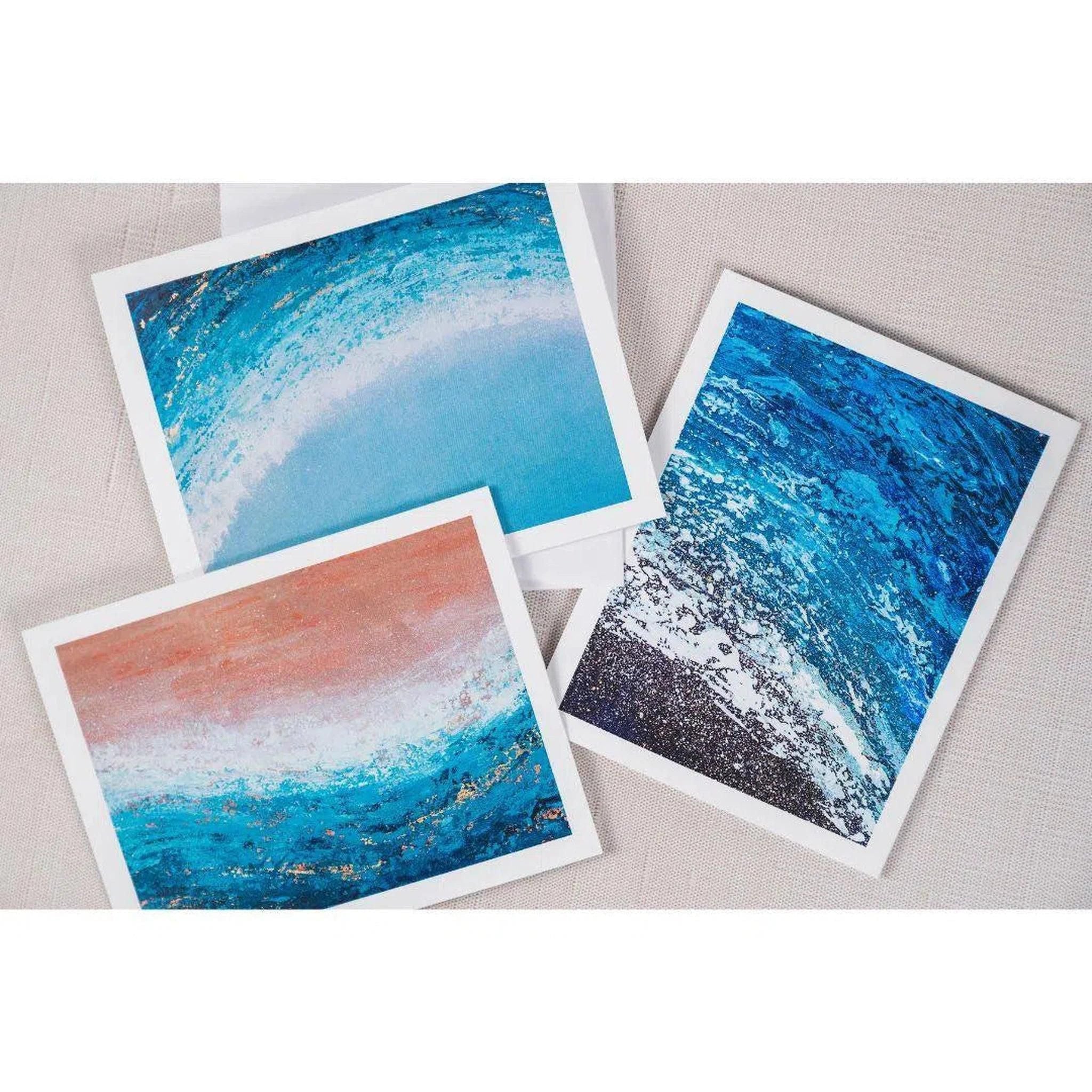 Coastal Abstract Note Cards