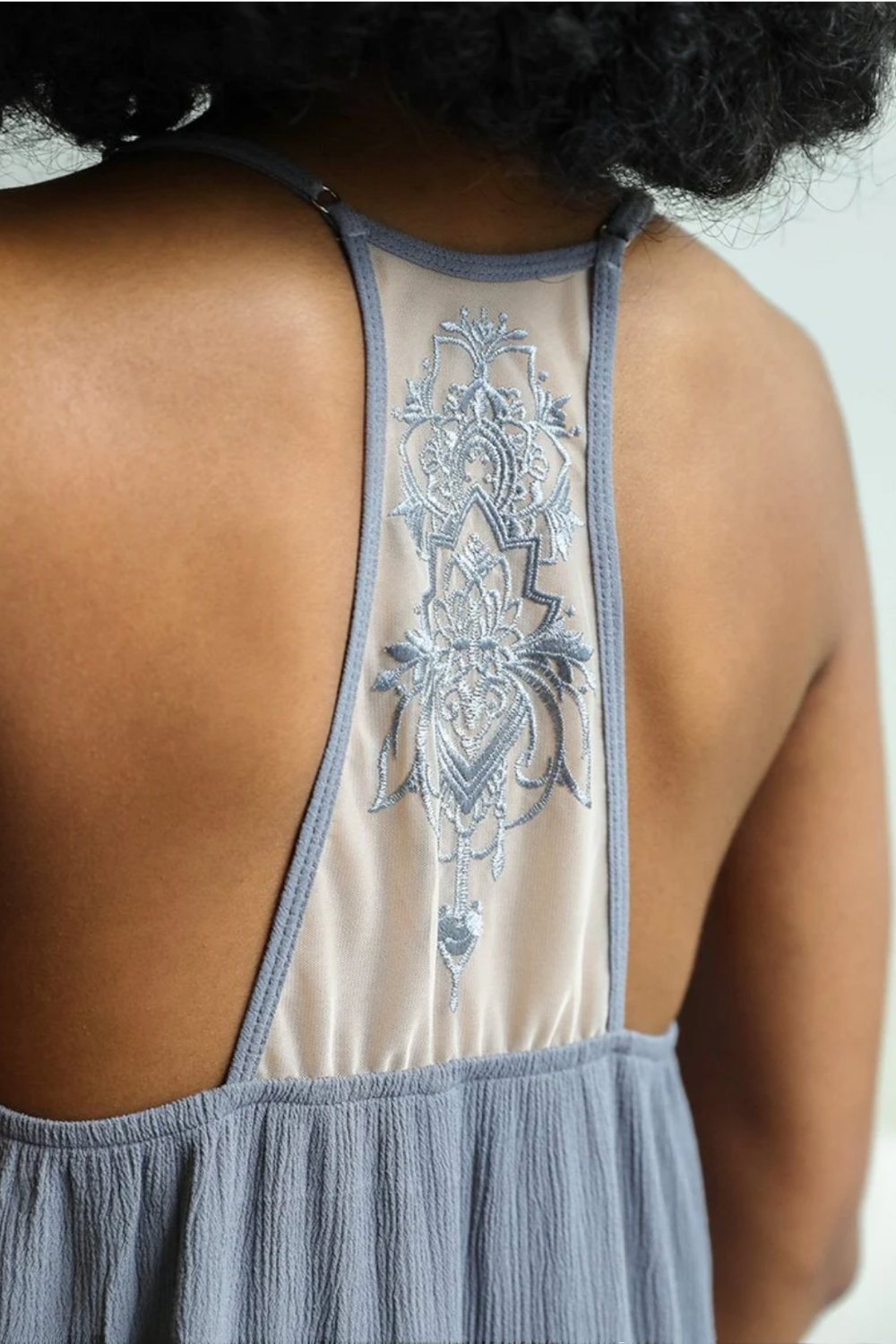 Gypsy Soul Tattoo Mesh Back Slip Dress