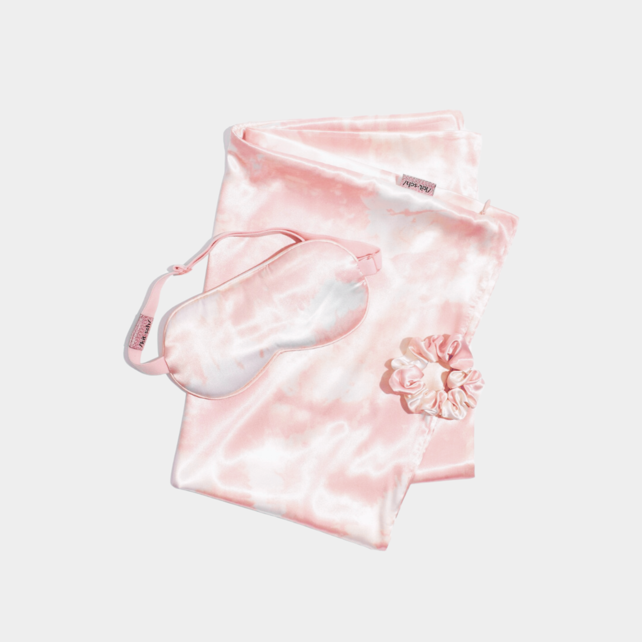 MADEWELL x KITSCH® RESET EDIT Satin Sleep Set Blush Tie-Dye