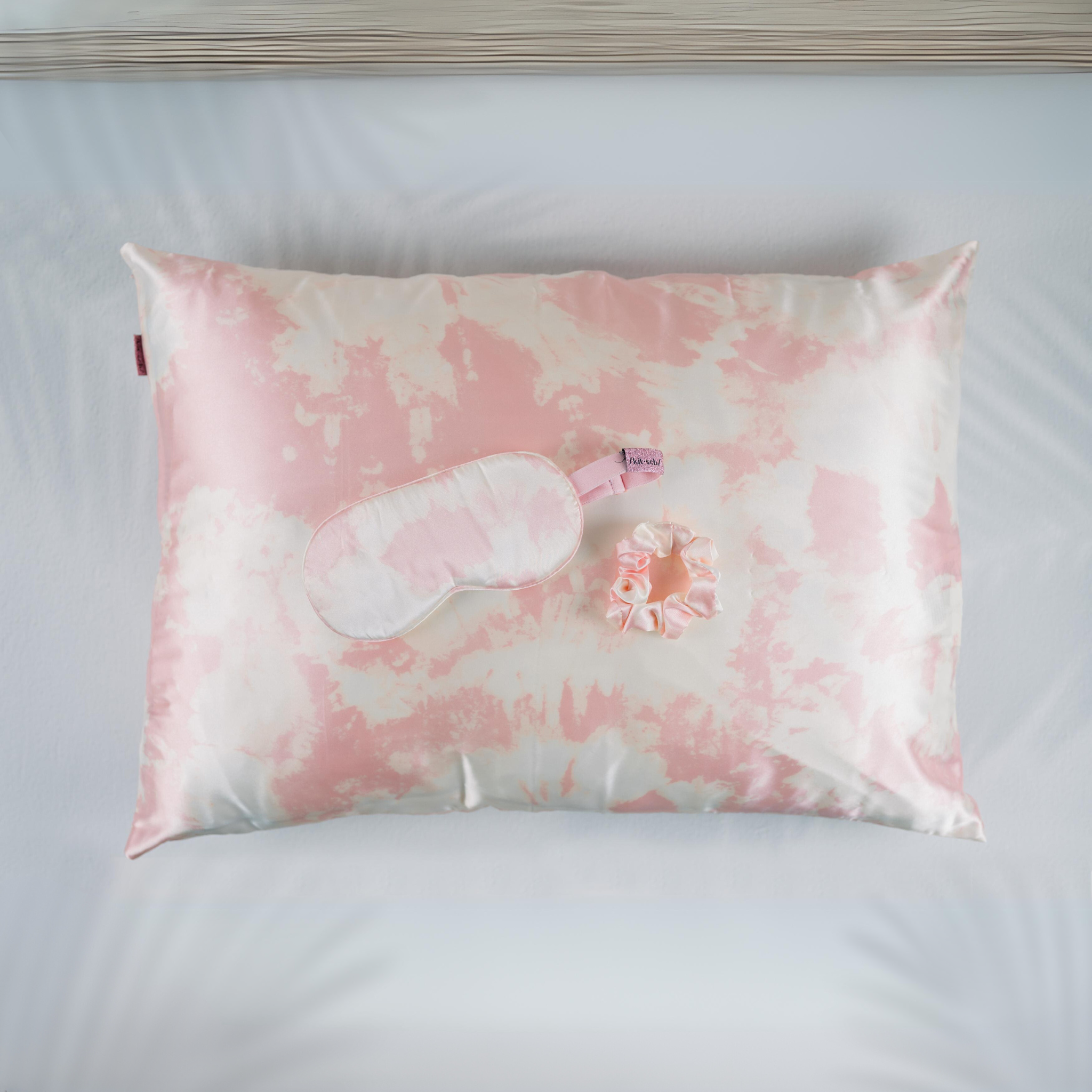 MADEWELL x KITSCH® RESET EDIT Satin Sleep Set Blush Tie-Dye