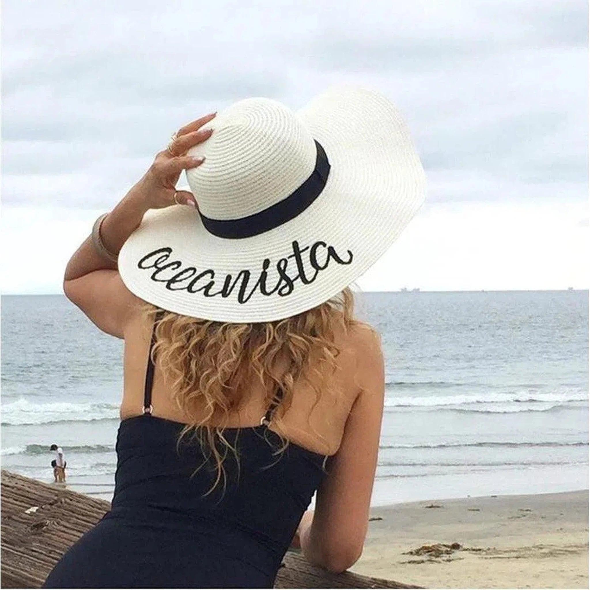 Oceanista Embroidered Floppy Beach Hat