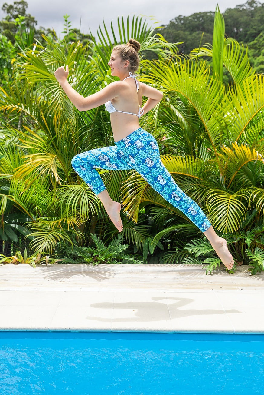 Tango Tropical Blue Leggings