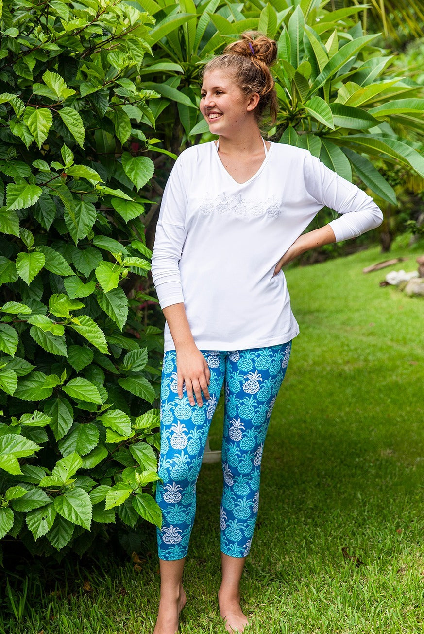 Tango Tropical Blue Leggings