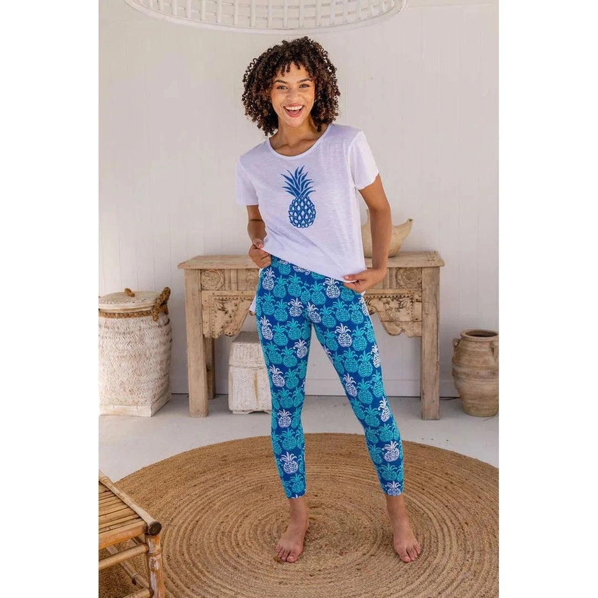 Tango Tropical Blue Leggings