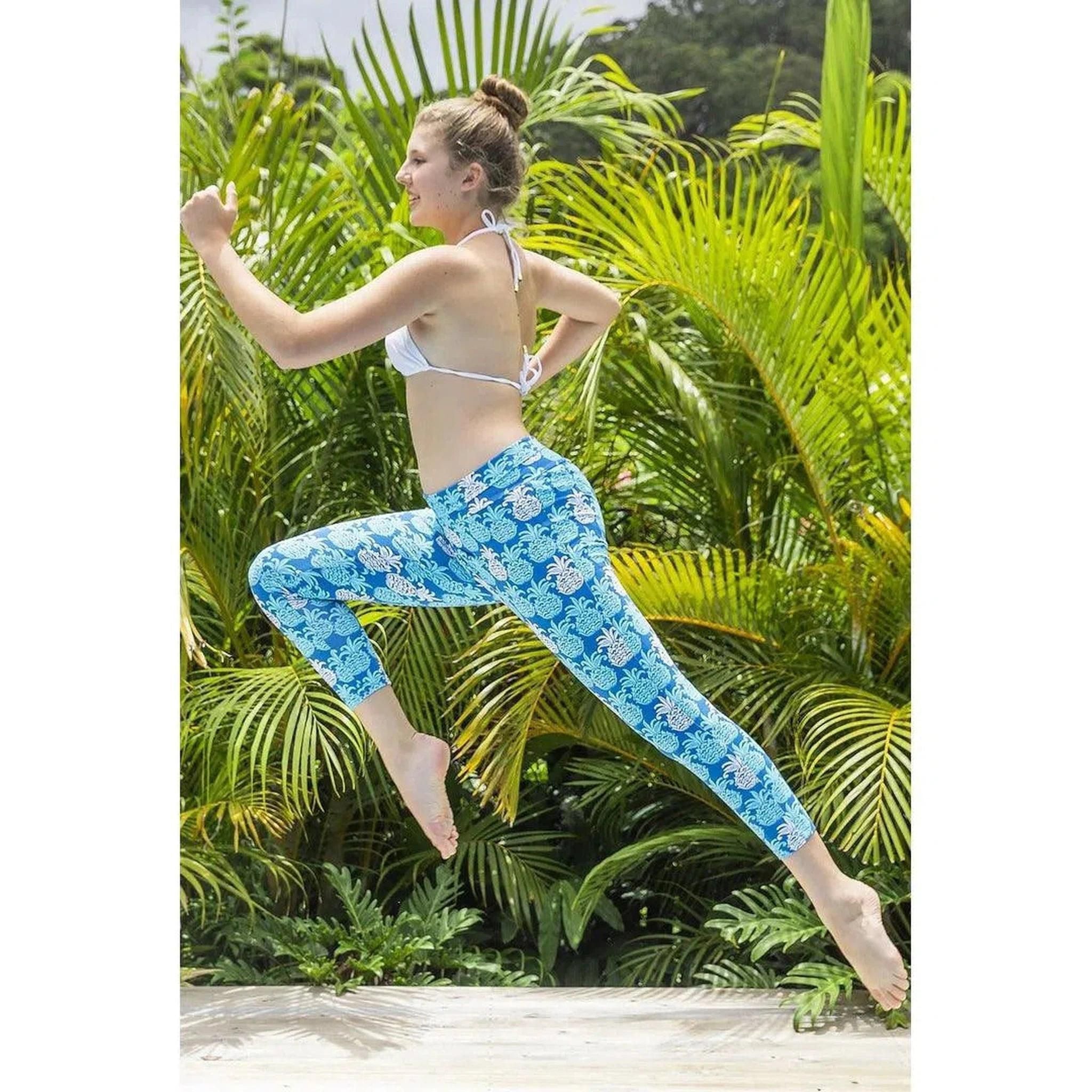 Tango Tropical Blue Leggings